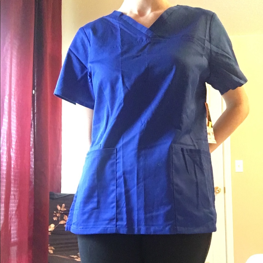 Small Blue Scrub Top
